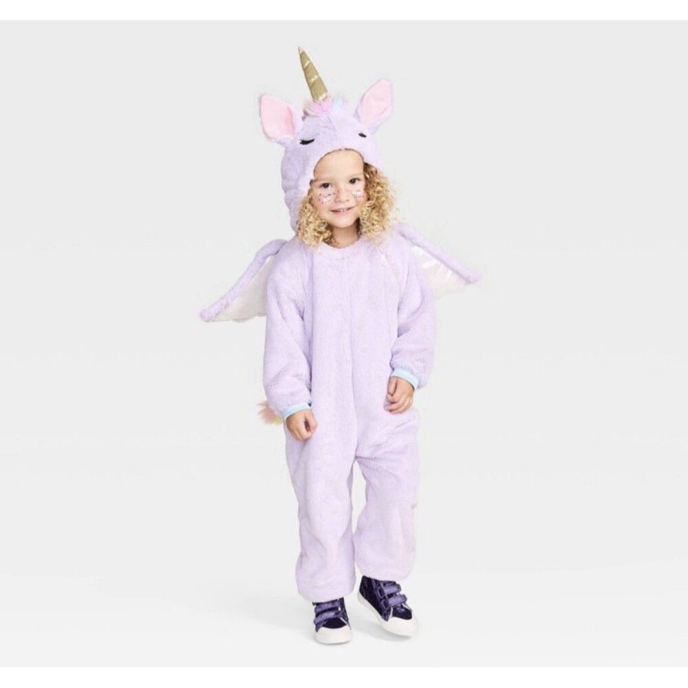 NWT Hyde & EEK Toddler Unicorn Halloween Costume Jumpsuit Sz 18-24 Months Warm